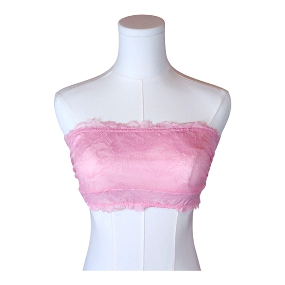 Free People Blushing Garden Lace Bandeau Bralette Strapless Multiple Sizes NWT - Picture 1 of 6